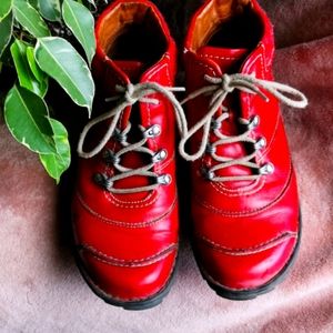 Red leather Josef Seibel shoes/boots